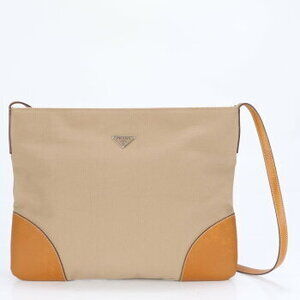 Prada triangular logo plate bag messenger business tote